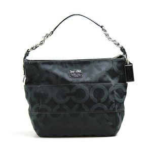 Coach Black Tribeca Signature Hobo Bag